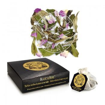 Thés sachets - Thé Blanc & Rose - 30 mousselines - 