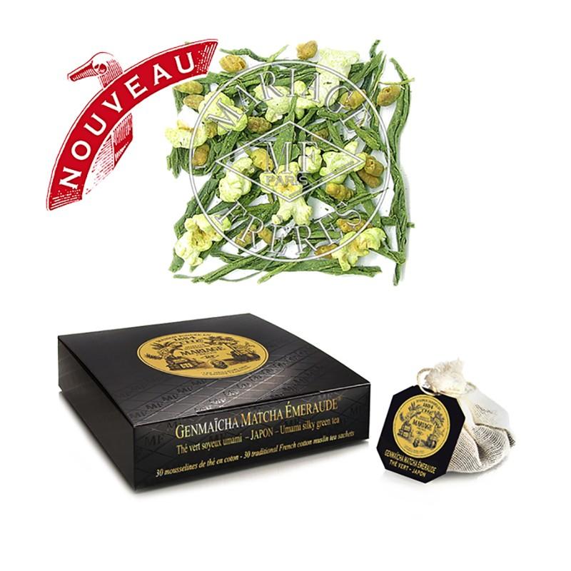 Thés sachets - Thé Genmaïcha Matcha Emeraude - 30 bourses - 