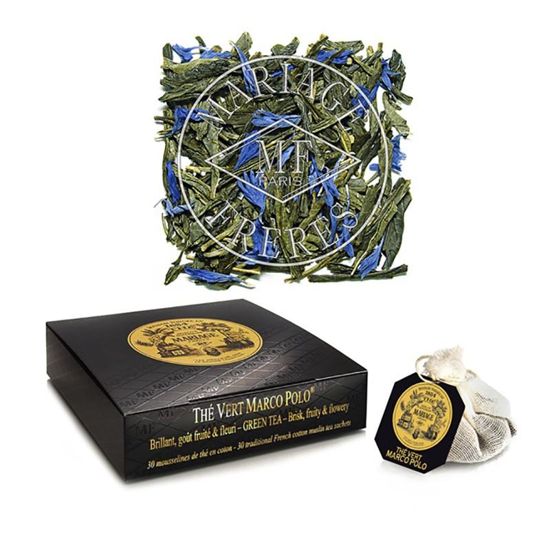 Thés sachets - Thé Vert Marco Polo - 30 bourses - 