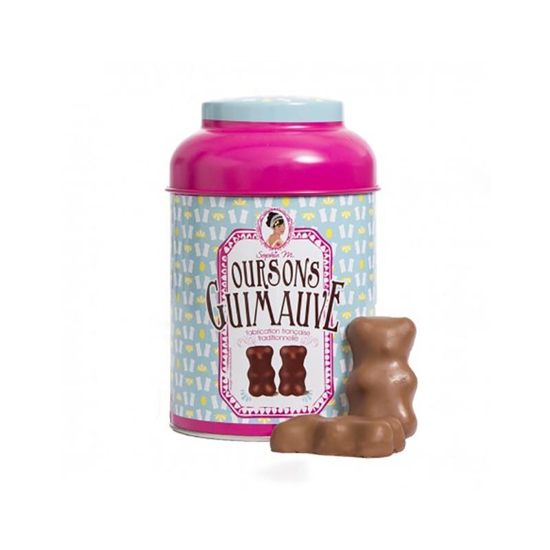 Confiseries chocolatées - Oursons Guimauves Boite Metal 150G - 