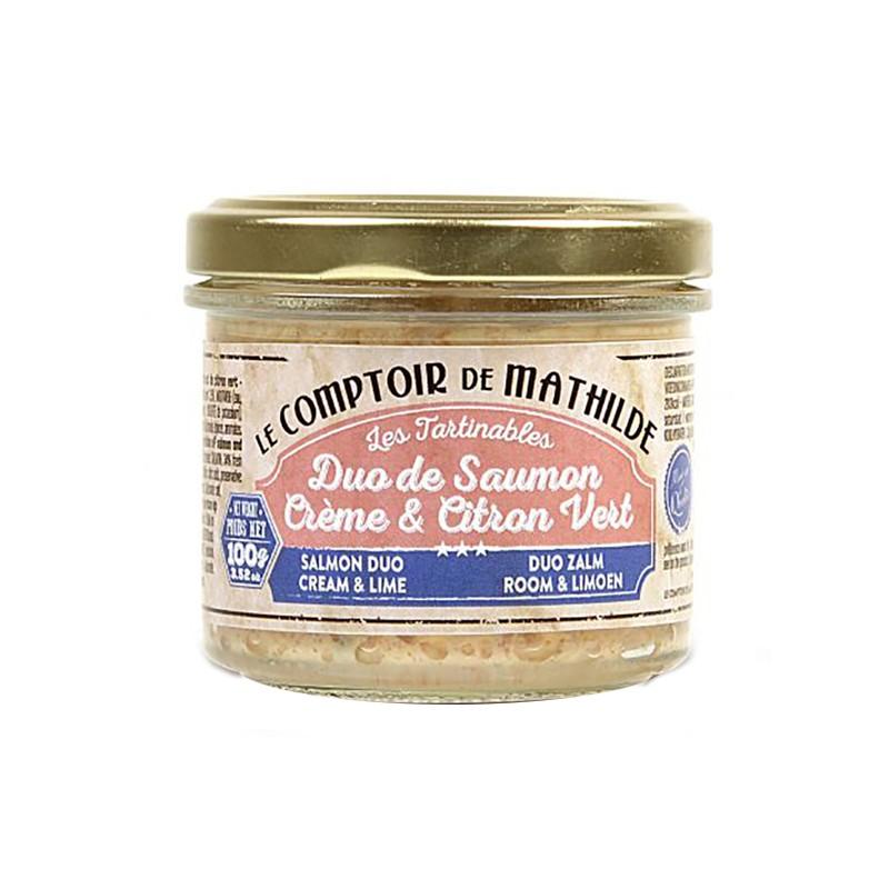 Tartinables - Duo De Saumon, Crème Et Citron Vert 100G - 