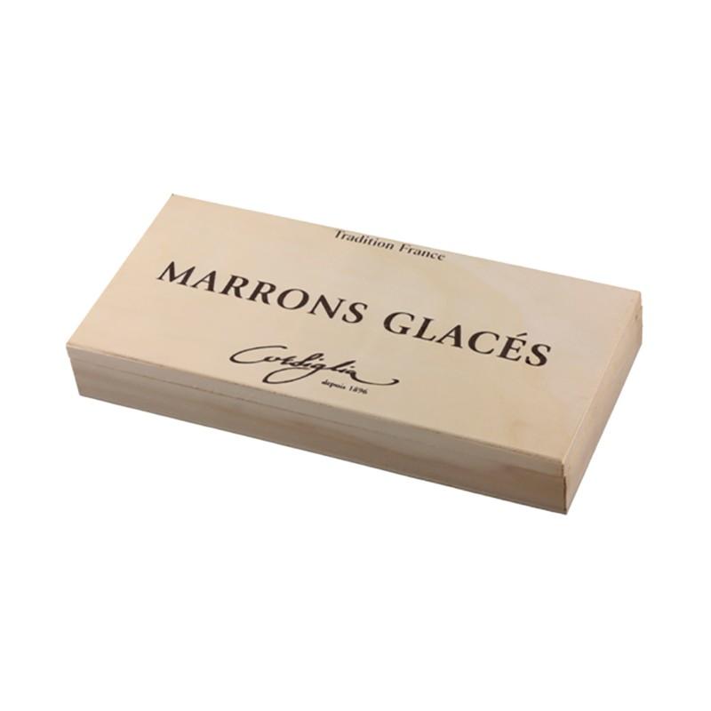 Marrons glacés - Boite en Bois de 12 Marrons Glacés 240G - 
