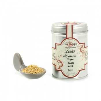 Condiments pour cuisine - Zeste de Yuzu en boîte de 20G - 