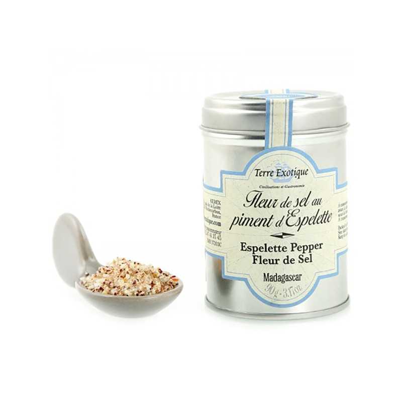 Sels - Fleur de sel au piment d'Espelette Madagascar 90G - 