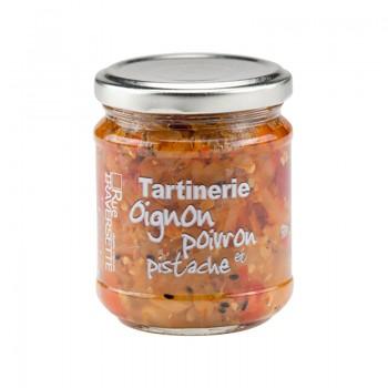 Apéritifs tartinables - Tartinerie oignon, poivron, pistache 110G - 