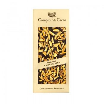 Tablettes - Tablette de chocolat noir et aux amandes caramélisées 80G - 