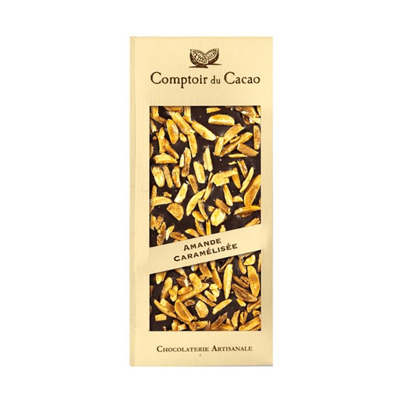 Tablettes - Tablette de chocolat noir et aux amandes caramélisées 80G - 