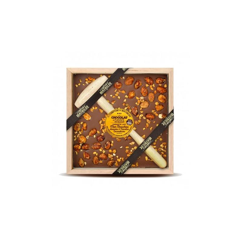 Coffrets & ballotins de chocolats - Chocolat à Casser Mon Chouchou Amandes et Noisettes 400G - 