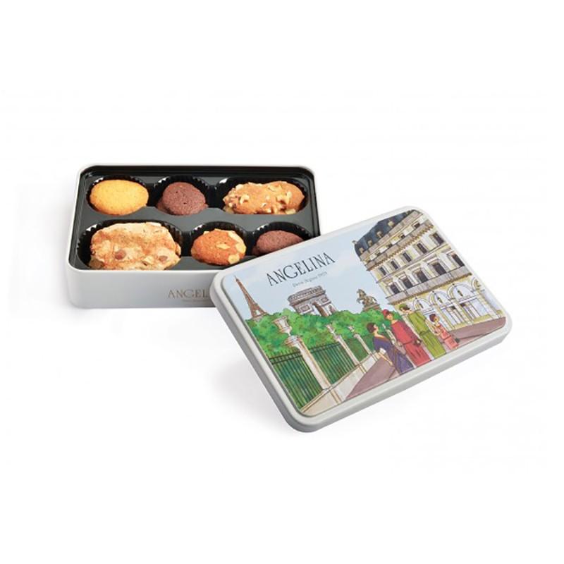 Boîte en fer d'assortiments de biscuits 70G