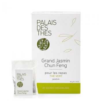 Thés sachets - Thé vert Grand Jasmin Chun Feng - 20 mousselines - 