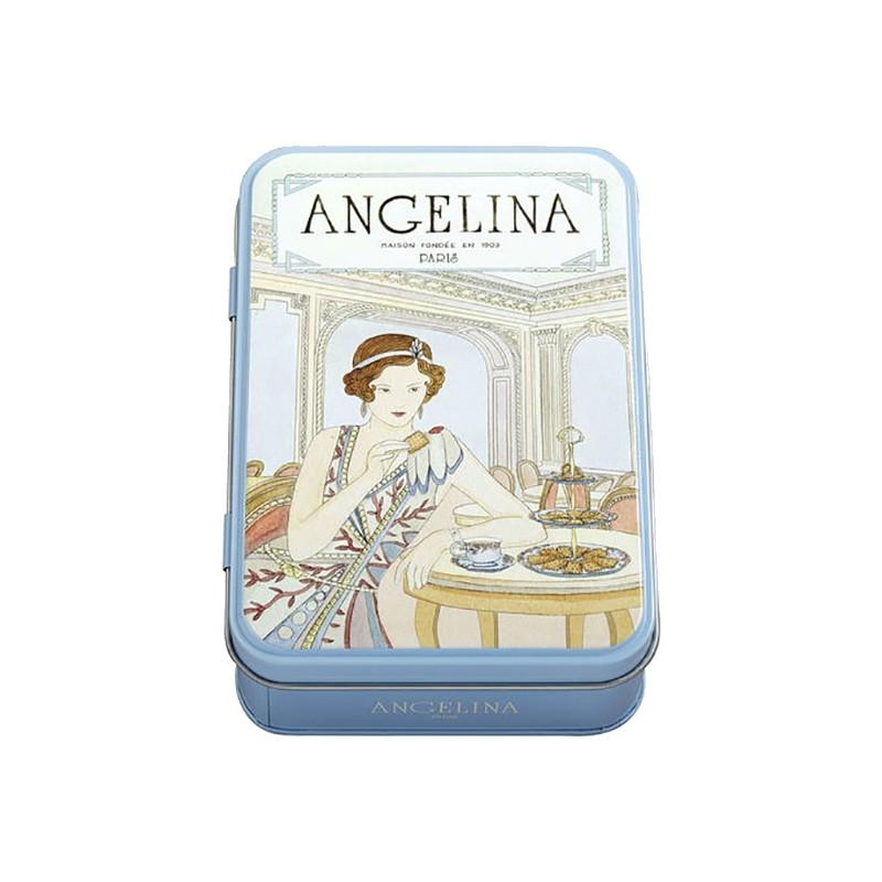 Chocolats fantaisies - Boîte en fer de Crêpes dentelles au chocolat noir 70G - 