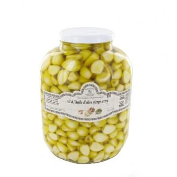 Condiments pour accompagnement - Ail doux à l'huile d'olive 2,5KG - 
