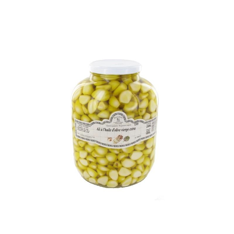 Condiments pour accompagnement - Ail doux à l'huile d'olive 2,5KG - 
