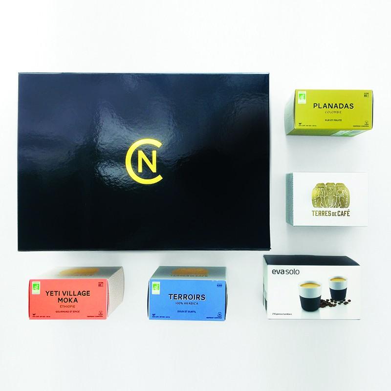 Coffrets Cadeaux - Coffret 40 Capsules de Café et Tasses Espresso - Coffrets Cadeaux - Coffret 40 Capsules de Café et Tasses Espresso -