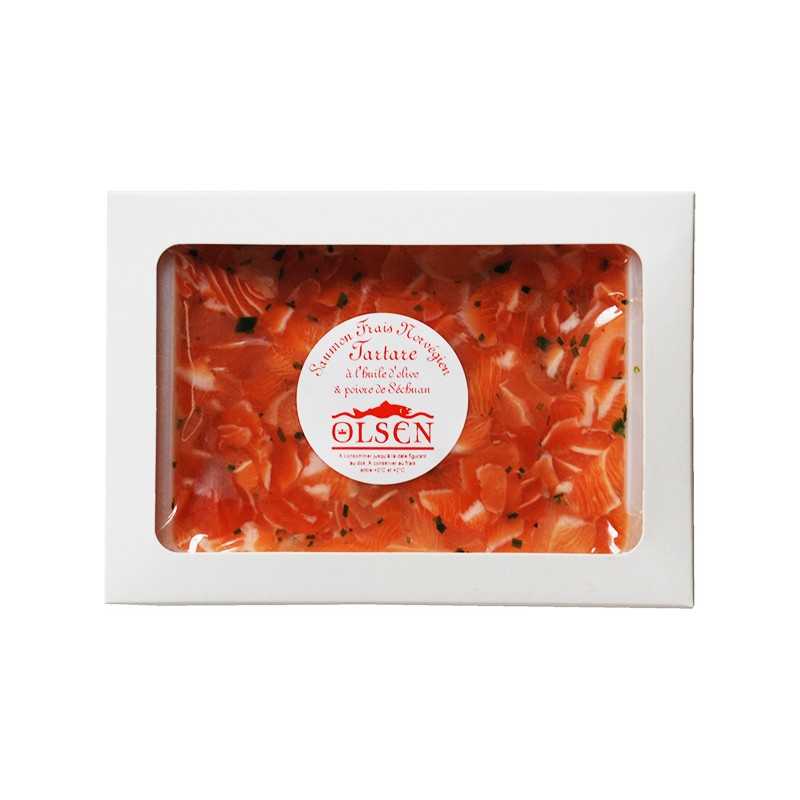 Saumons - Tartare de saumon à l'huile d'olive et Sichuan 200G - 