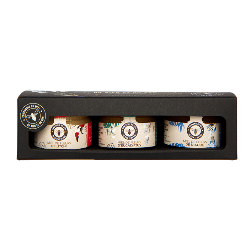 Coffret De Miels Eucalyptus, Litchi & Niaouli 130G