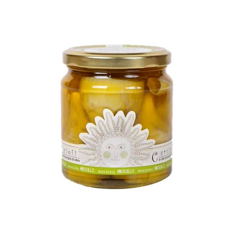 Bocal Artichauts Entiers à l'Huile d'Olive Mirogallo 330G