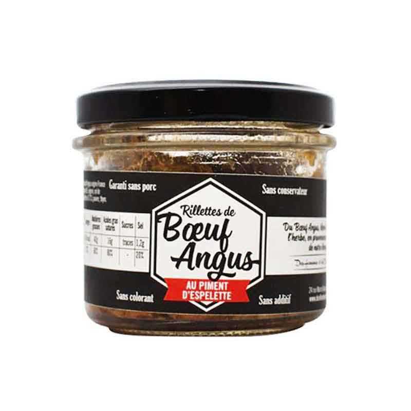 Rillette Angus Piment Espelette 90G Des Hommes Et Des Boeufs