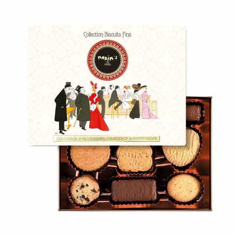 Boîte Métal 36 Biscuits Fins Assortis 190G Maxim's