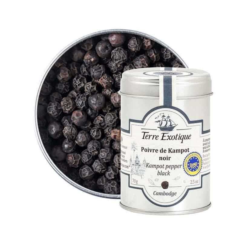 Poivre De Kampot IGP Noir 70G - Terre Exotique