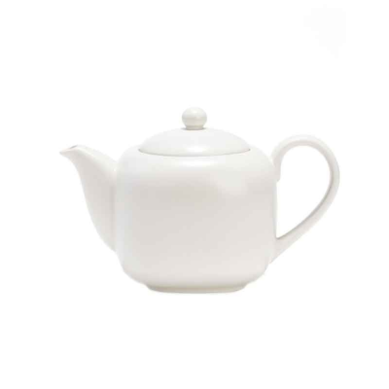 Théière Shiro Dammann Frères en porcelaine blanche et filtre