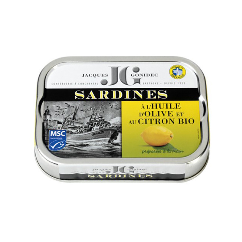Sardines à l'Huile d'Olive et Citron Bio 115G