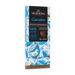 Tablette De Chocolat Noir 66% Caraïbe 70G Valrhona