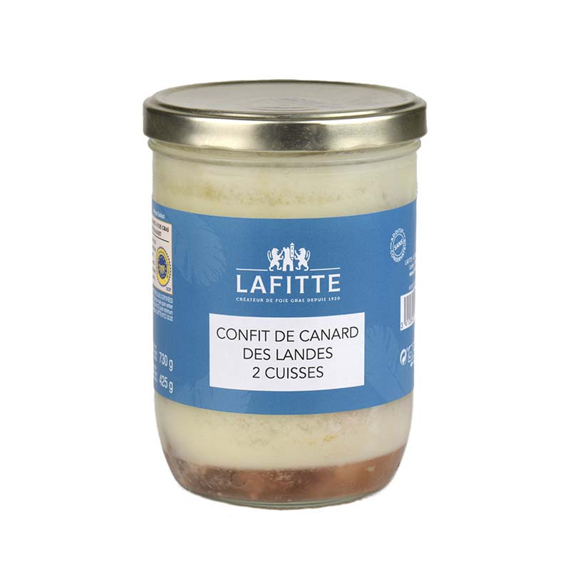 Confit de canard des Landes 2 cuisses en bocal 730G