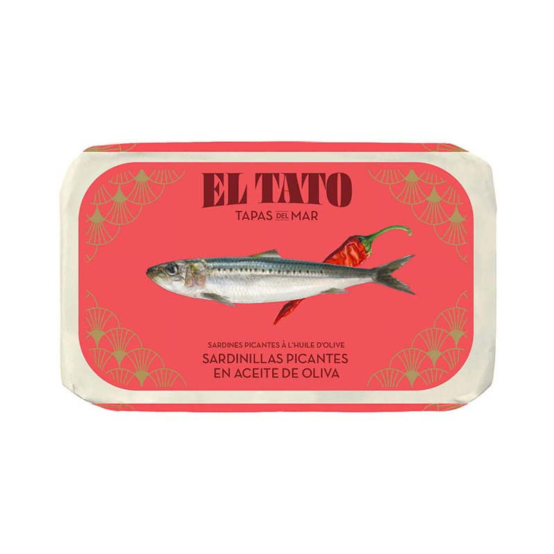 Petites Sardines à l'Huile d'Olive et au Piment 115G