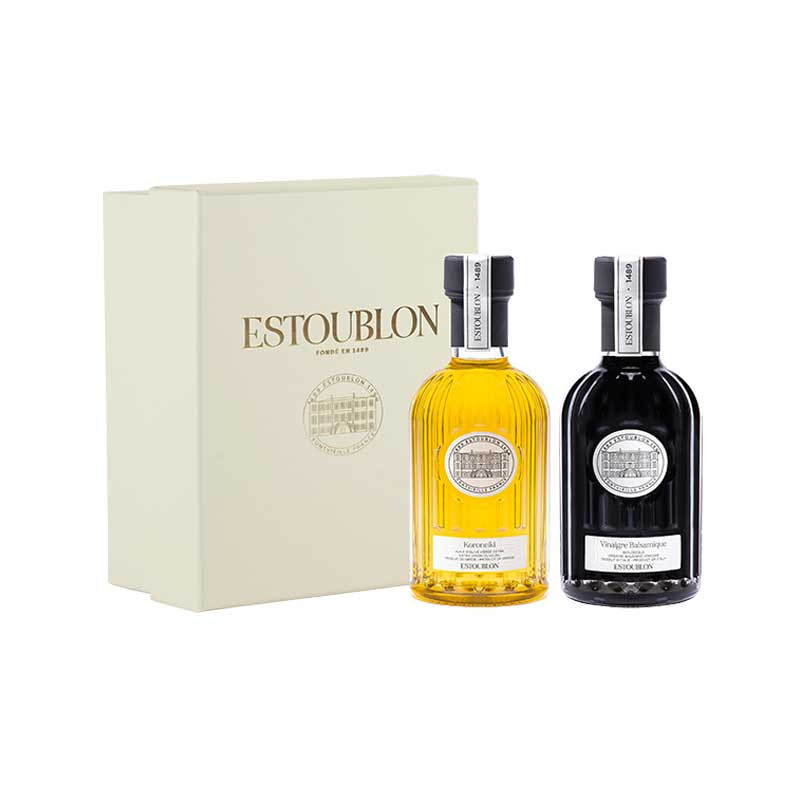 Coffret Duo Huile d'Olive et Vinaigre Balsamique 2x20CL Bio