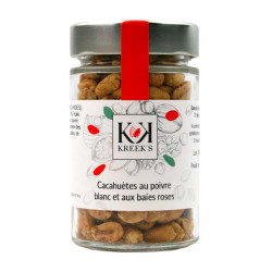 Cacahuètes au Poivre Blanc et Baies Roses 110G Kreek's