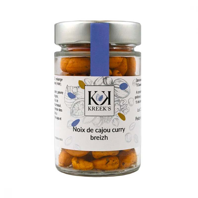 Noix de Cajou au Curry Breizh 95g Kreek's