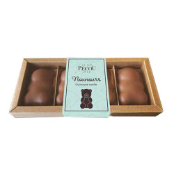 Nounours Guimauve Noir Maison Pécou 100G Écrin kraft