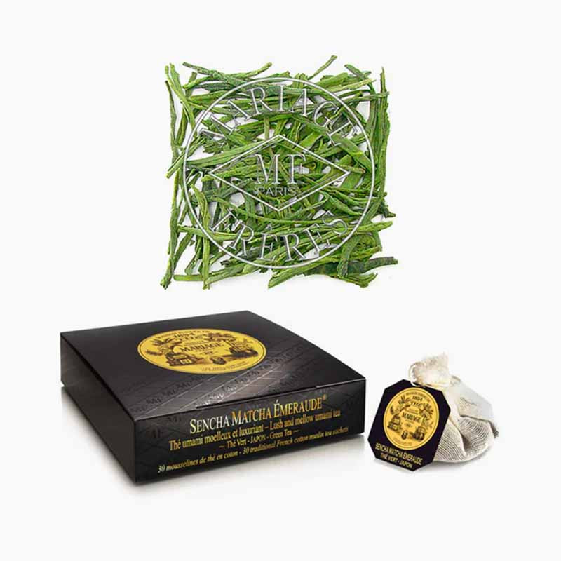 Thé Sencha Matcha Émeraude Mariage Frères 30 sachets