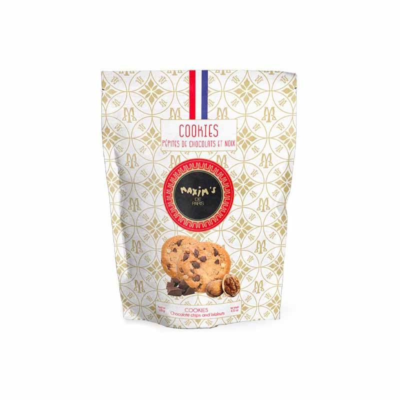 Cookies pépites chocolat noir et blanc et noix Maxim's 120G