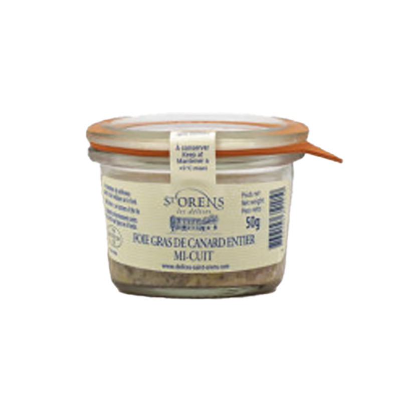 Foie gras de canard mi-cuit en bocal 50G Saint-Orens