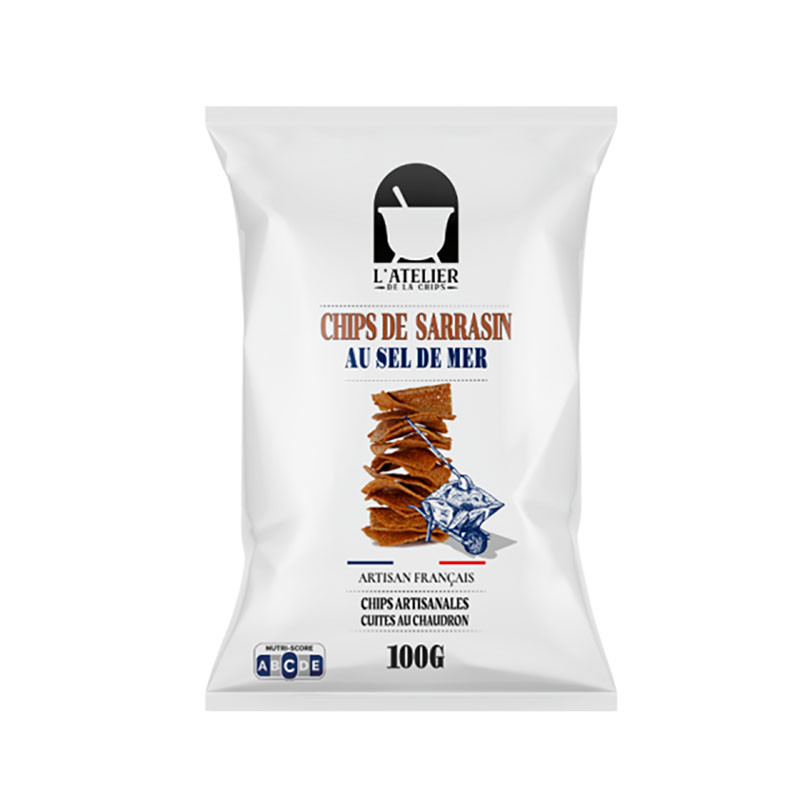 Chips de Sarrasin au Sel de Guérande 100g Atelier la Chips