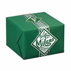 Panettone Milano, Paquet cadeau vert Flamigni 1KG