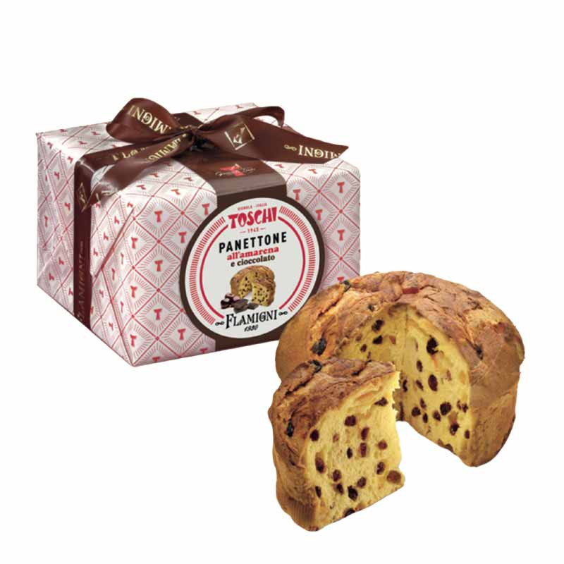 Panettone Chocolat et Cerise Amarena Flamigni 1KG