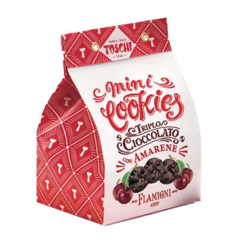 Petit Sachet de Cookies Chocolat et Amarena Flamigni 200G