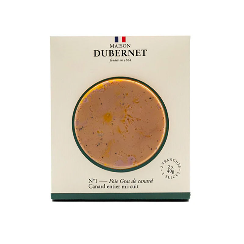 Foie gras de canard entier mi-cuit 2X40G Maison Dubernet