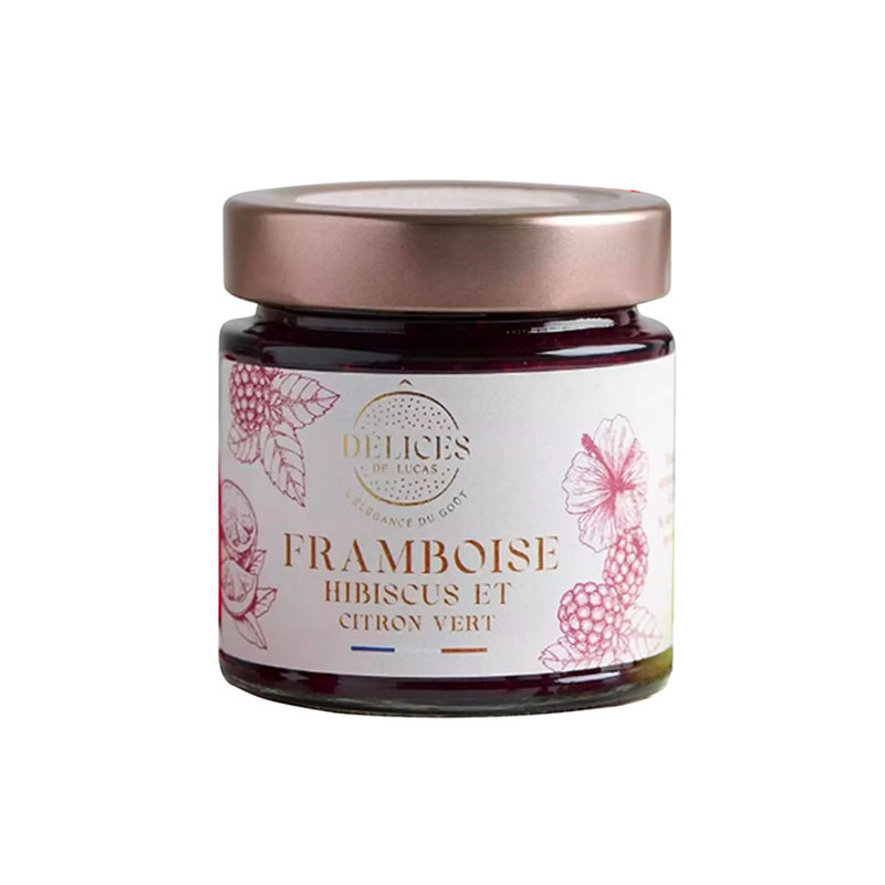 Confiture Framboise Hibiscus Citron O Délices de Lucas 230G