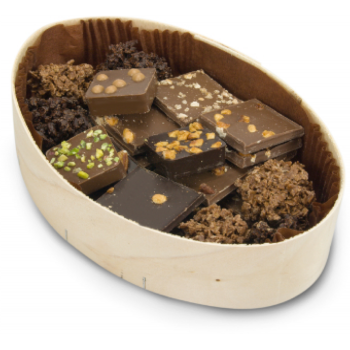 Coffrets & ballotins de chocolats - Assortiment de pralinés feuilletés, à la noisette, à la pistache et au caramel 120G 