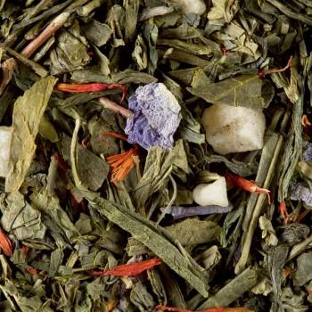 Thés vrac - Thé Macaron Cassis Violette - en vrac - 